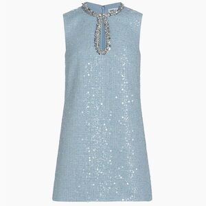 Self Portrait Sequined Bouclé Minidress
